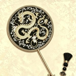 double sided embroidery fan